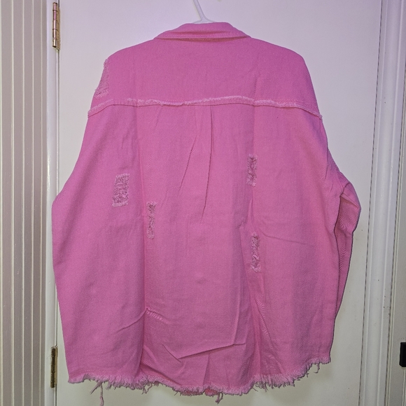 Pink Jean Light Weight Jacket XXL Brand New - Picture 3 of 3
